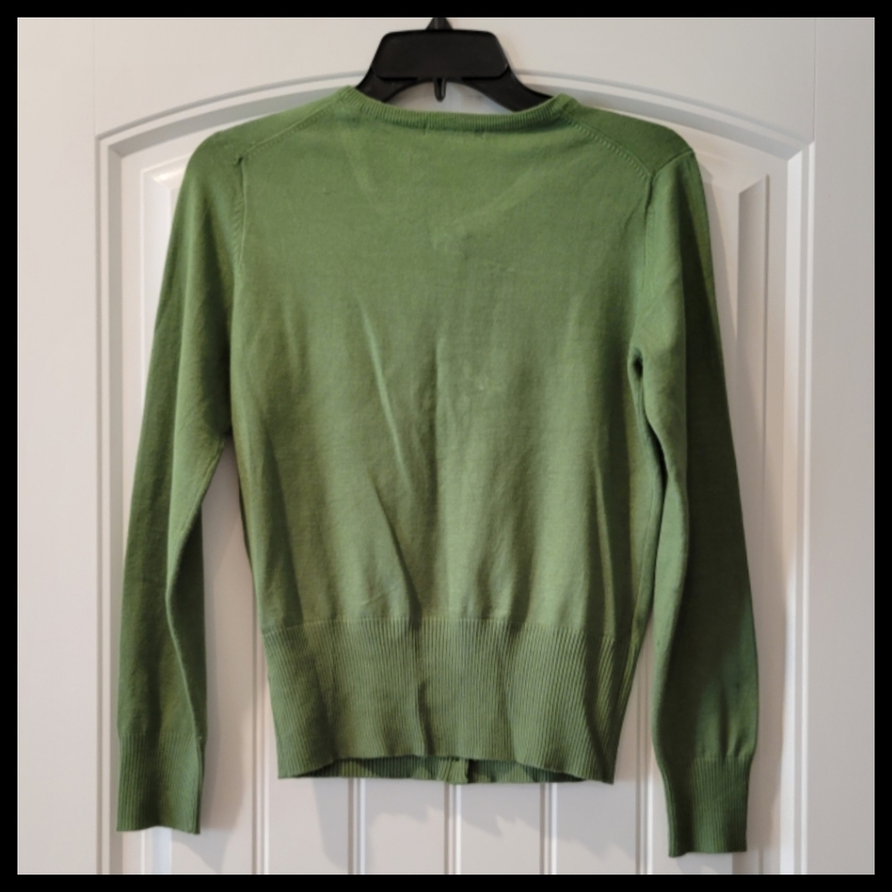 Sarah Johnson green cardigan sweater Jr's M - Picture 3 of 6